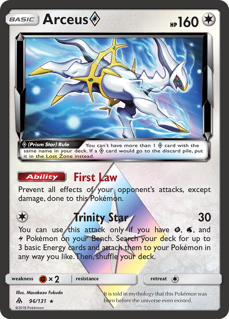 Arceus (96/131) (Prism Star) [Sun & Moon: Forbidden Light] | Anubis Games and Hobby