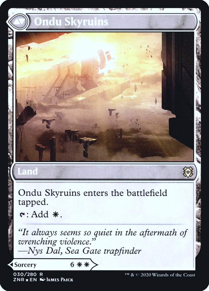 Ondu Inversion // Ondu Skyruins [Zendikar Rising Prerelease Promos] | Anubis Games and Hobby