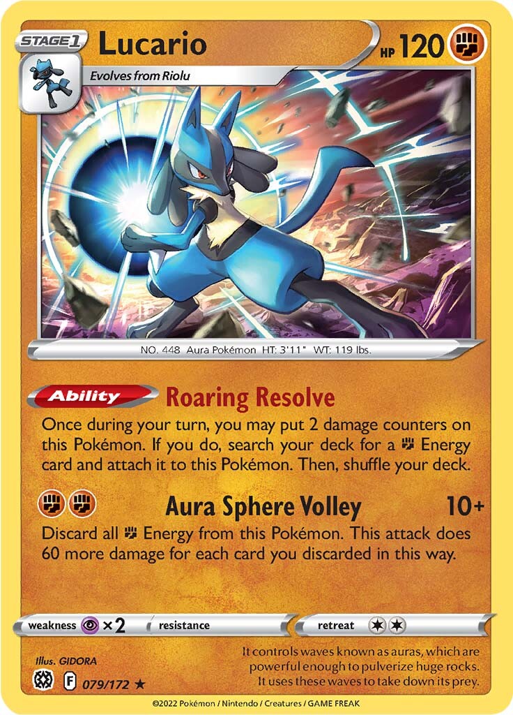 Lucario (079/172) (Theme Deck Exclusive) [Sword & Shield: Brilliant Stars] | Anubis Games and Hobby