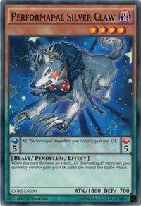 Performapal Silver Claw [Clash of Rebellions] [CORE-EN090] | Anubis Games and Hobby