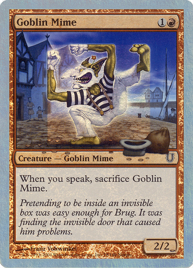 Goblin Mime (Alternate Foil) [Unhinged] | Anubis Games and Hobby
