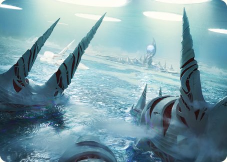 Seachrome Coast Art Card [Phyrexia: All Will Be One Art Series] | Anubis Games and Hobby