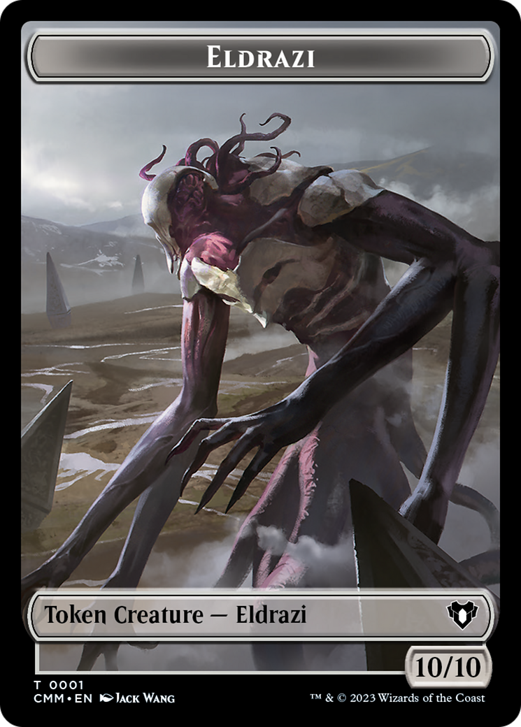 Eldrazi // Knight Double-Sided Token [Commander Masters Tokens] | Anubis Games and Hobby