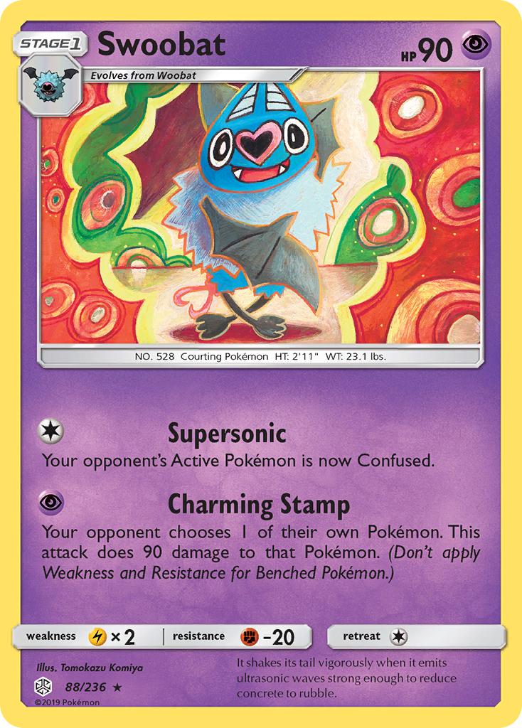 Swoobat (88/236) [Sun & Moon: Cosmic Eclipse] | Anubis Games and Hobby