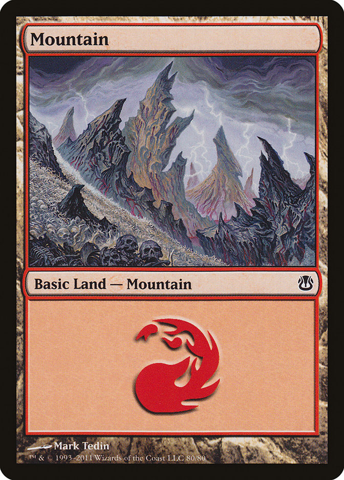 Mountain (80) [Duel Decks: Ajani vs. Nicol Bolas] | Anubis Games and Hobby