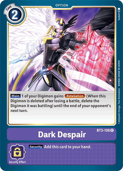 Dark Despair [BT3-108] [Release Special Booster Ver.1.5] | Anubis Games and Hobby