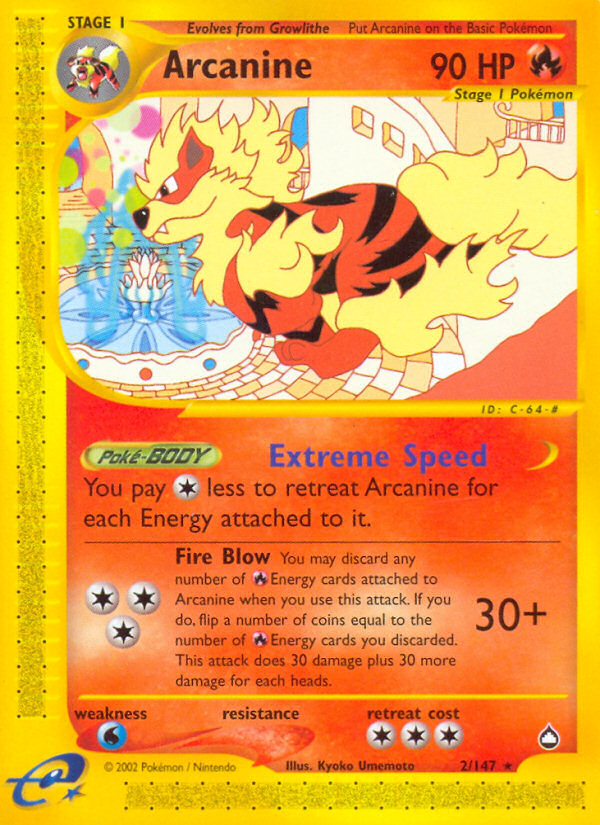 Arcanine (2/147) [Aquapolis] | Anubis Games and Hobby