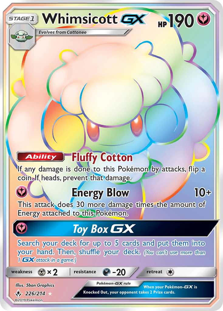 Whimsicott GX (226/214) [Sun & Moon: Unbroken Bonds] | Anubis Games and Hobby