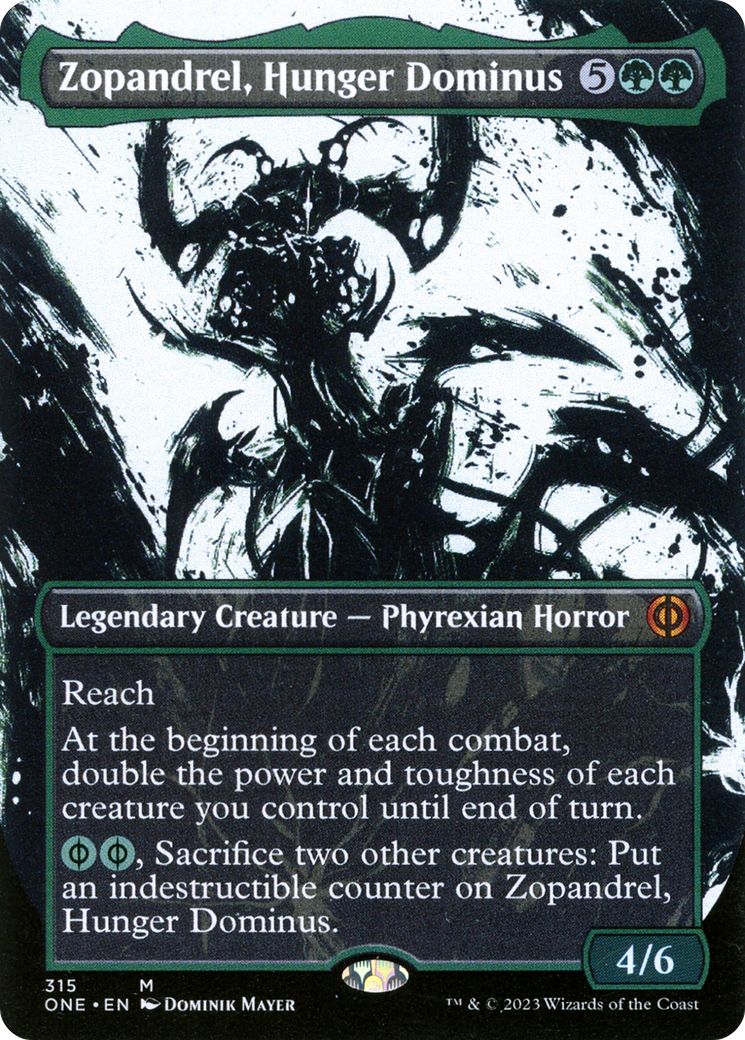Zopandrel, Hunger Dominus (Borderless Ichor) [Phyrexia: All Will Be One] | Anubis Games and Hobby