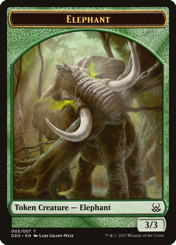 Elephant Token [Duel Decks: Mind vs. Might Tokens] | Anubis Games and Hobby