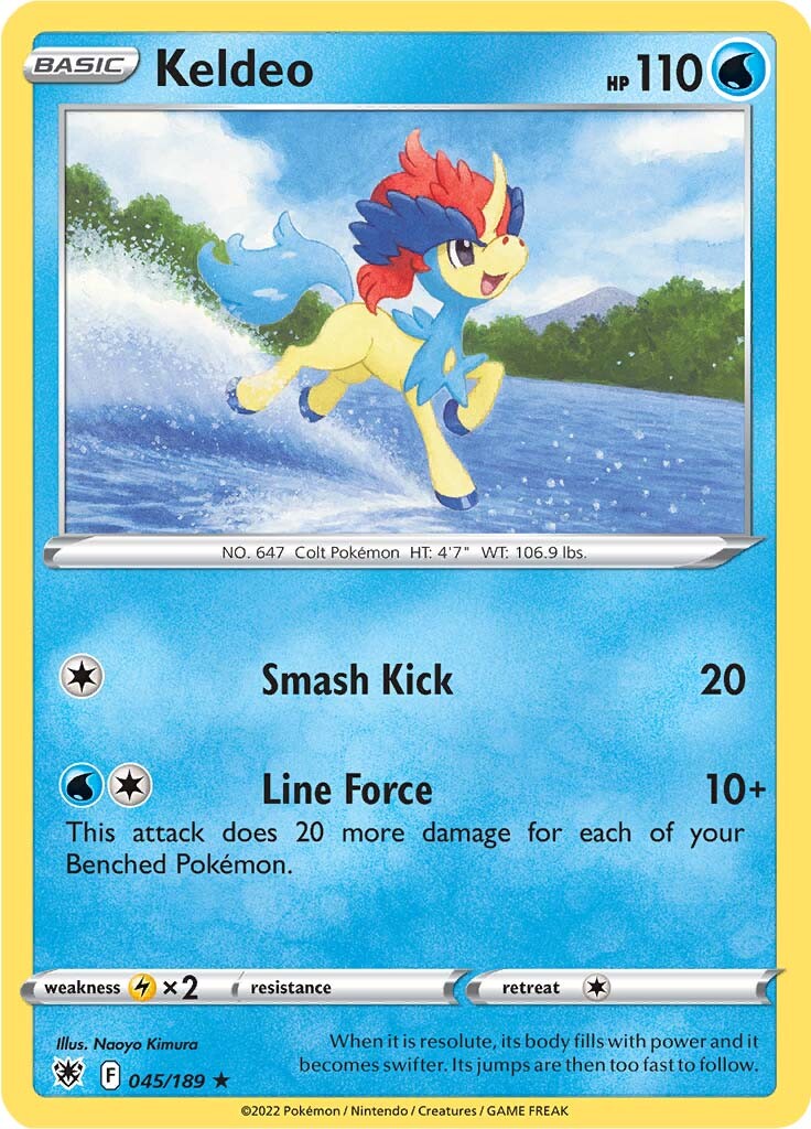 Keldeo (045/189) (Theme Deck Exclusive) [Sword & Shield: Astral Radiance] | Anubis Games and Hobby