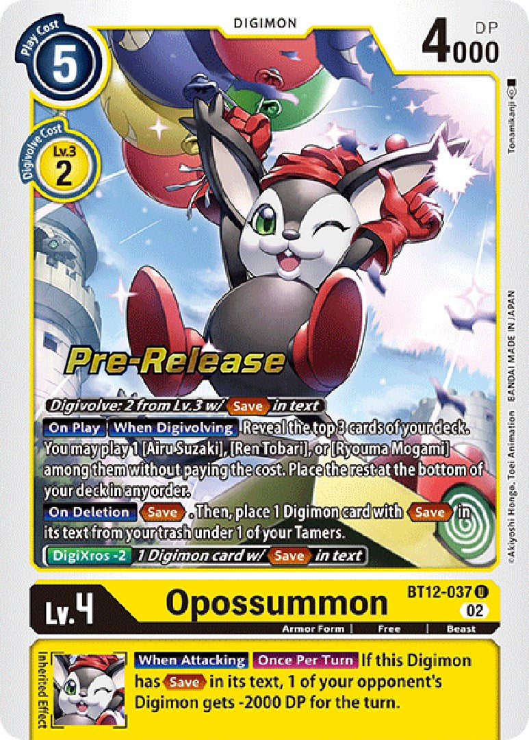 Opossummon [BT12-037] [Across Time Pre-Release Cards] | Anubis Games and Hobby