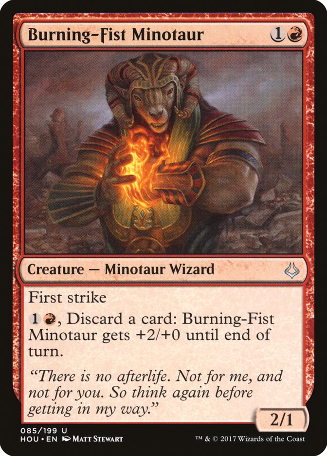 Burning-Fist Minotaur [Hour of Devastation] | Anubis Games and Hobby