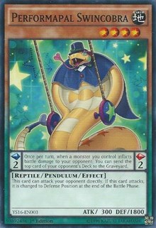 Performapal Swincobra [Starter Deck: Yuya] [YS16-EN003] | Anubis Games and Hobby