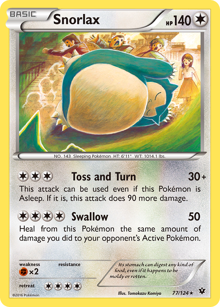 Snorlax (77/124) [XY: Fates Collide] | Anubis Games and Hobby