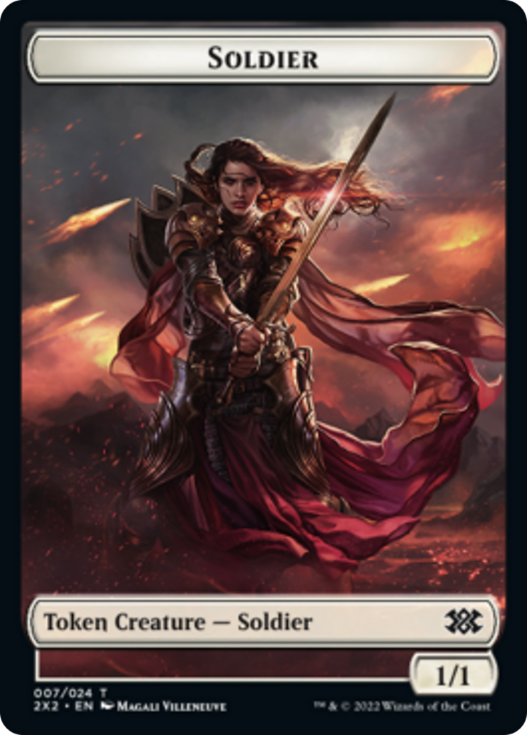 Elemental // Soldier Double-Sided Token [Double Masters 2022 Tokens] | Anubis Games and Hobby