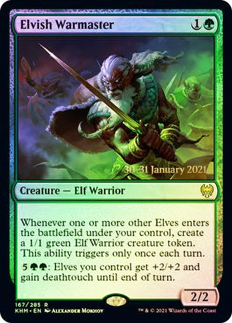 Elvish Warmaster [Kaldheim Prerelease Promos] | Anubis Games and Hobby