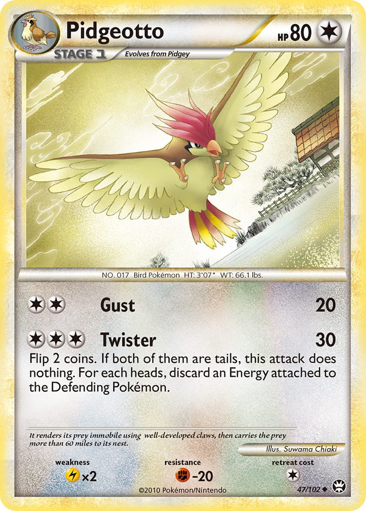 Pidgeotto (47/102) [HeartGold & SoulSilver: Triumphant] | Anubis Games and Hobby