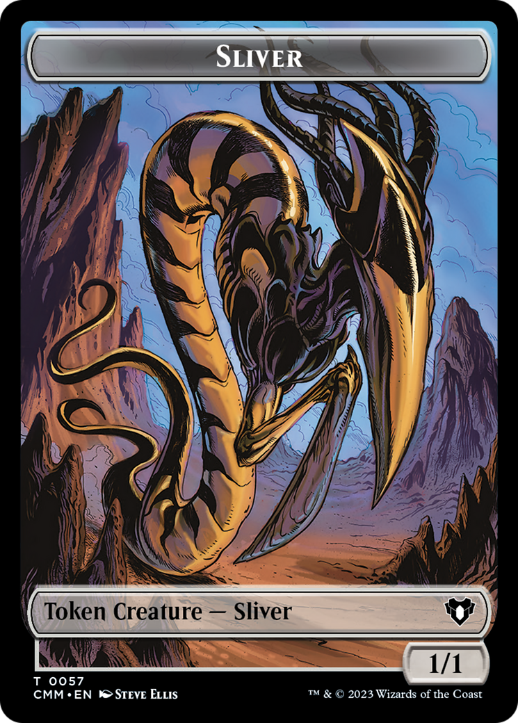 Copy (54) // Sliver Double-Sided Token [Commander Masters Tokens] | Anubis Games and Hobby
