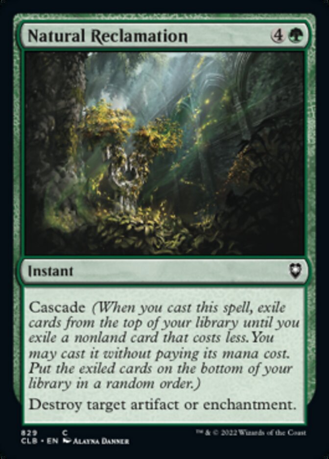 Natural Reclamation [Commander Legends: Battle for Baldur's Gate] | Anubis Games and Hobby