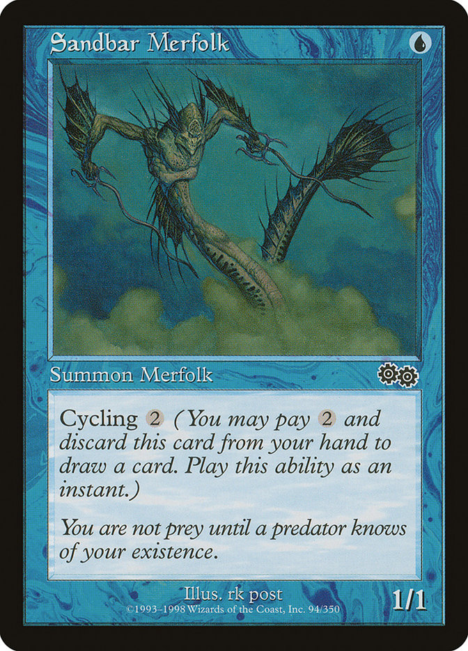 Sandbar Merfolk [Urza's Saga] | Anubis Games and Hobby