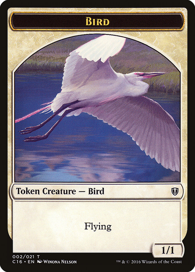 Spirit (006) // Bird (002) Double-Sided Token [Commander 2016 Tokens] | Anubis Games and Hobby