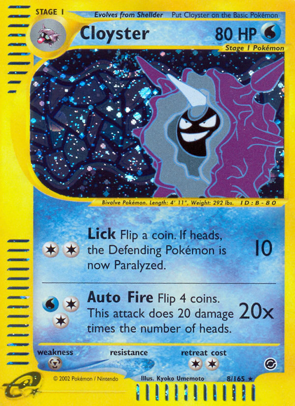 Cloyster (8/165) [Expedition: Base Set] | Anubis Games and Hobby