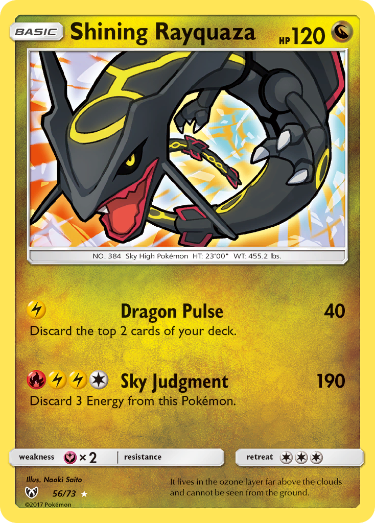 Shining Rayquaza (56/73) [Sun & Moon: Shining Legends] | Anubis Games and Hobby