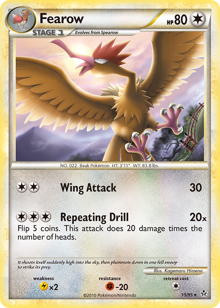 Fearow (15/95) [HeartGold & SoulSilver: Unleashed] | Anubis Games and Hobby