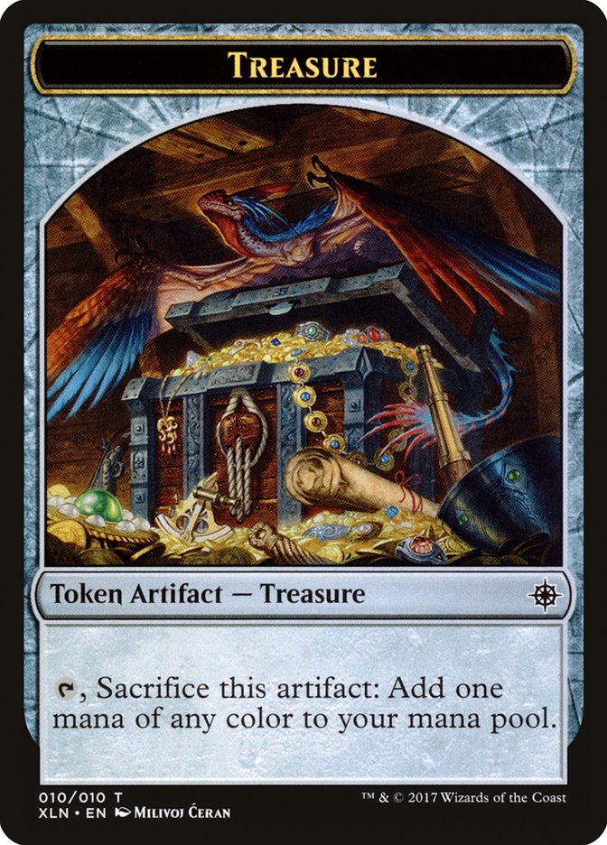 Treasure Token (010/010) [Ixalan Tokens] | Anubis Games and Hobby