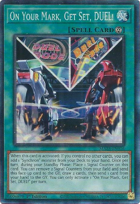 On Your Mark, Get Set, DUEL! [MAZE-EN016] Collector's Rare | Anubis Games and Hobby