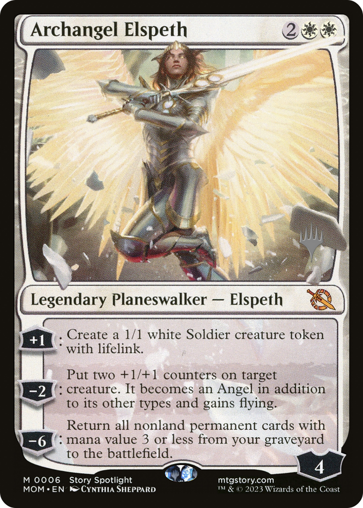 Archangel Elspeth (Promo Pack) [March of the Machine Promos] | Anubis Games and Hobby