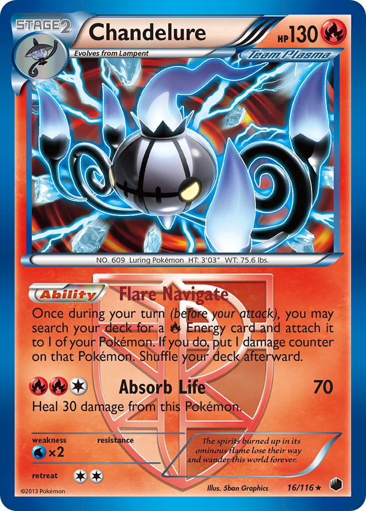 Chandelure (16/116) [Black & White: Plasma Freeze] | Anubis Games and Hobby