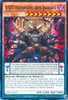 D/D/D Oblivion King Abyss Ragnarok [Structure Deck: Pendulum Domination] [SDPD-EN012] | Anubis Games and Hobby