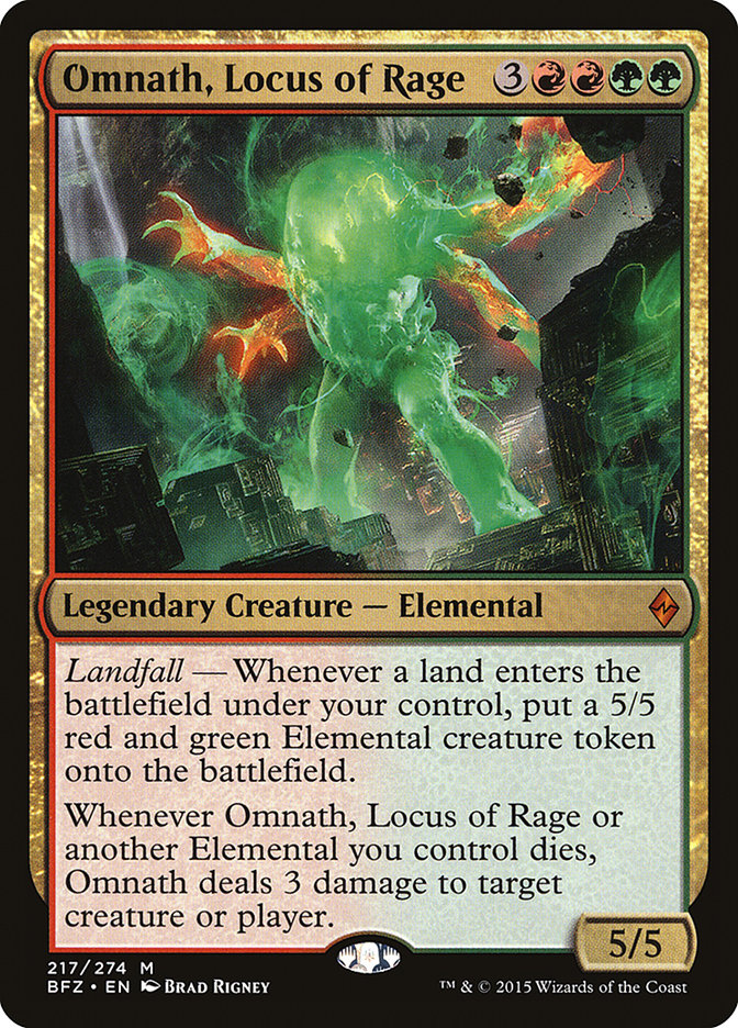 Omnath, Locus of Rage [Battle for Zendikar] | Anubis Games and Hobby