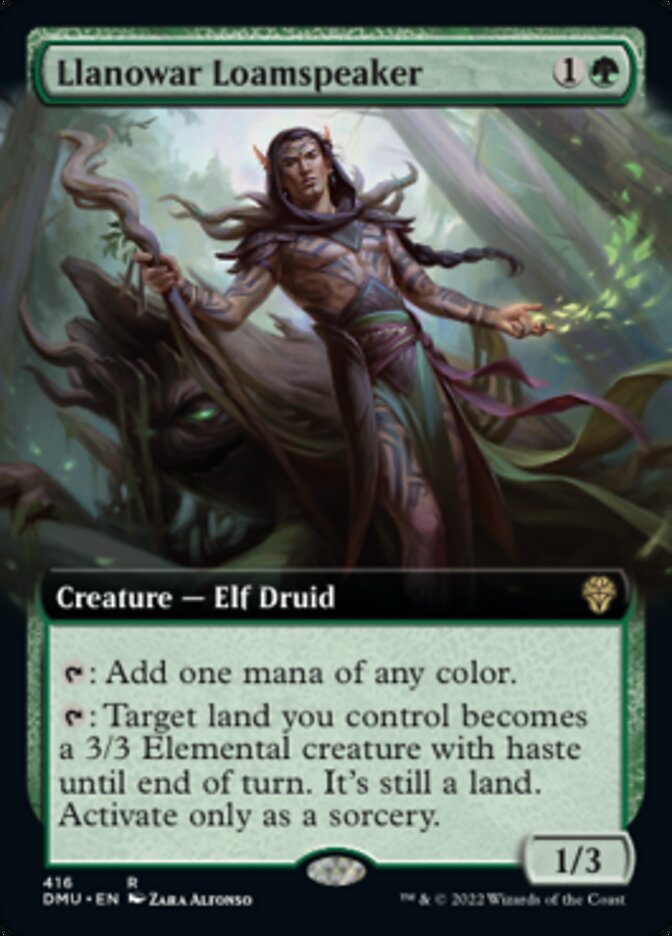 Llanowar Loamspeaker (Extended Art) [Dominaria United] | Anubis Games and Hobby