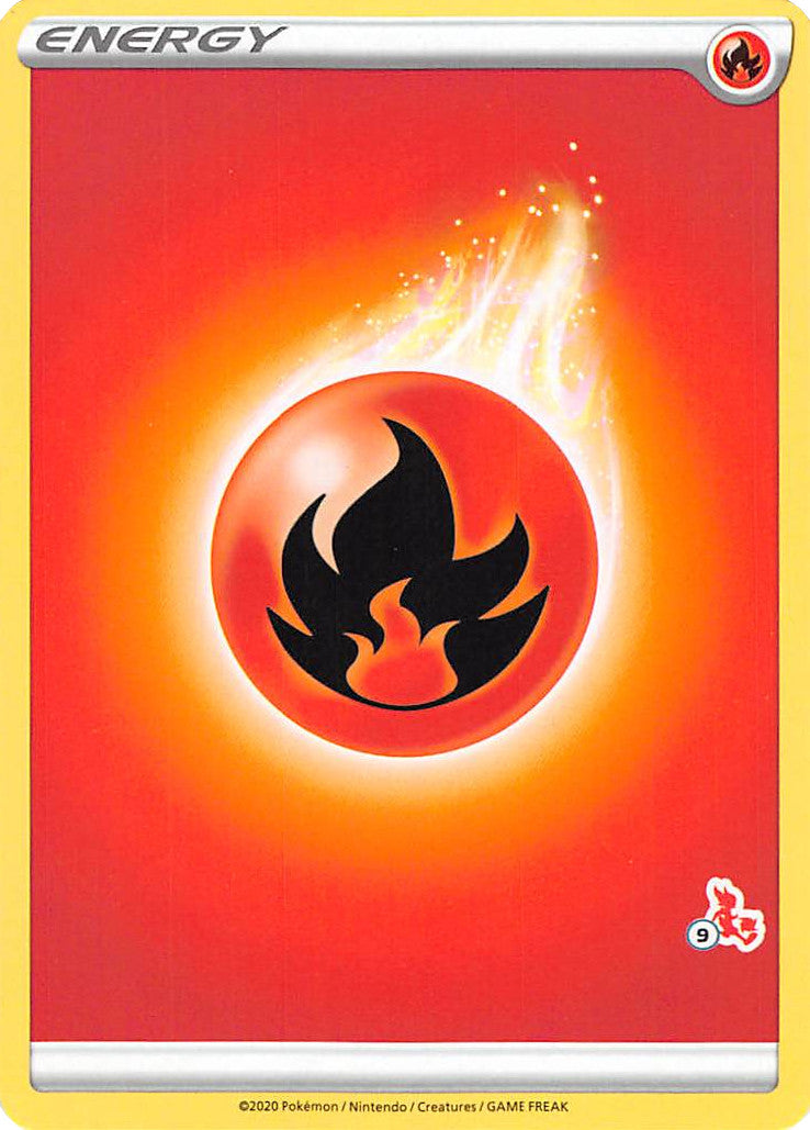 Fire Energy (Cinderace Stamp #9) [Battle Academy 2022] | Anubis Games and Hobby