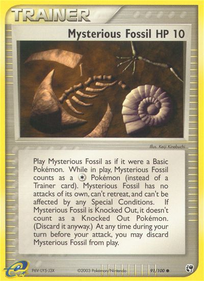 Mysterious Fossil (91/100) [EX: Sandstorm] | Anubis Games and Hobby