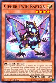 Cipher Twin Raptor [Duelist Pack: Dimensional Guardians] [DPDG-EN036] | Anubis Games and Hobby