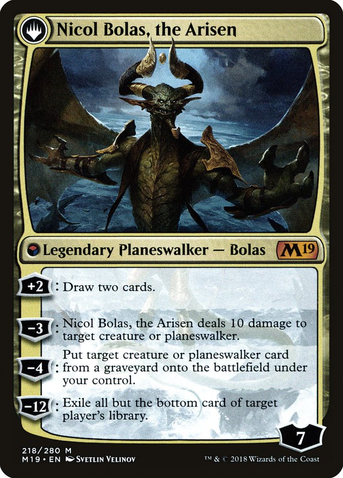 Nicol Bolas, the Ravager // Nicol Bolas, the Arisen [Core Set 2019 Prerelease Promos] | Anubis Games and Hobby