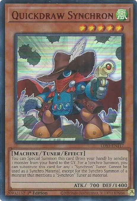 Quickdraw Synchron (Red) [LDS3-EN117] Ultra Rare | Anubis Games and Hobby