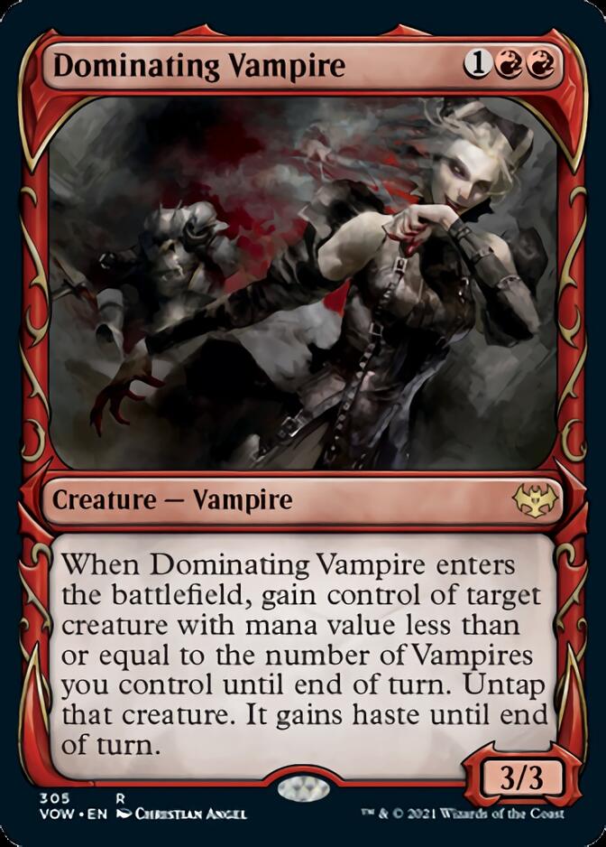 Dominating Vampire (Showcase Fang Frame) [Innistrad: Crimson Vow] | Anubis Games and Hobby