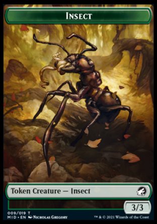 Insect Token [Innistrad: Midnight Hunt Tokens] | Anubis Games and Hobby