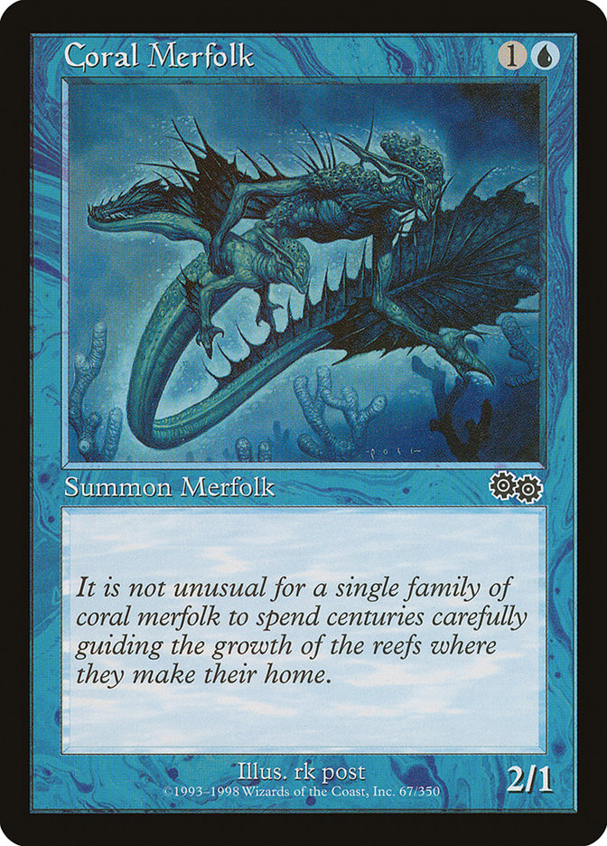 Coral Merfolk [Urza's Saga] | Anubis Games and Hobby