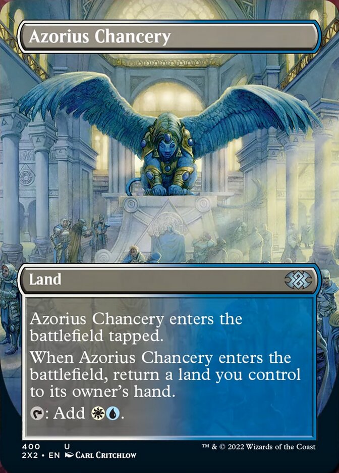 Azorius Chancery (Borderless Alternate Art) [Double Masters 2022] | Anubis Games and Hobby