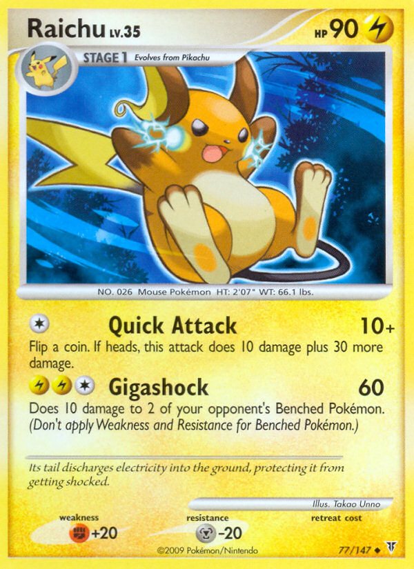 Raichu (77/147) [Platinum: Supreme Victors] | Anubis Games and Hobby