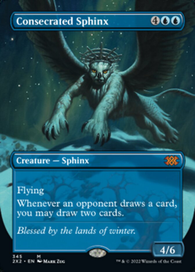 Consecrated Sphinx (Borderless Alternate Art) [Double Masters 2022] | Anubis Games and Hobby