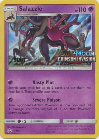 Salazzle (SM73) (Staff Prerelease Promo) [Sun & Moon: Black Star Promos] | Anubis Games and Hobby