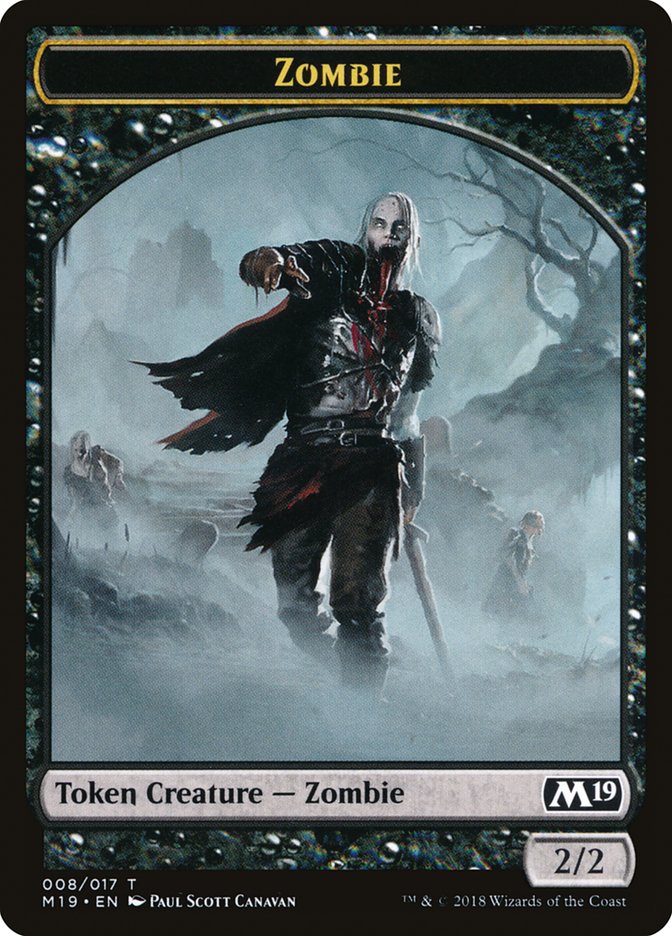 Zombie Token [Core Set 2019 Tokens] | Anubis Games and Hobby