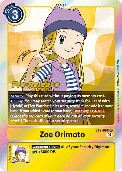 Zoe Orimoto [BT7-088] [Next Adventure Pre-Release Cards] | Anubis Games and Hobby